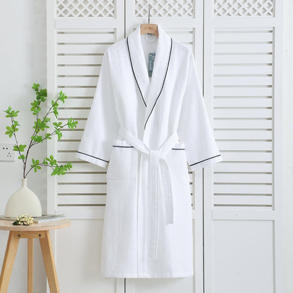 Peignoir en Coton Luxueux à Tissage Nid d’Abeille