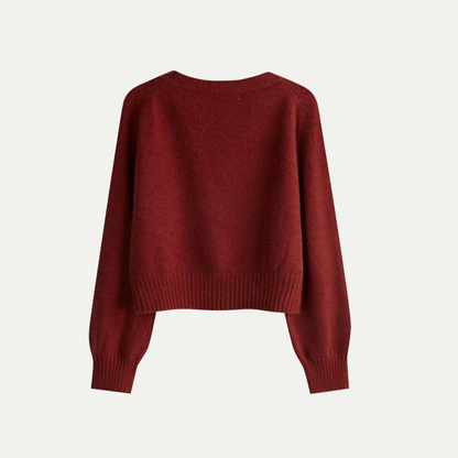 Cardigan Femme Haut de Gamme en Laine à Col V – Courte Maille Douillette