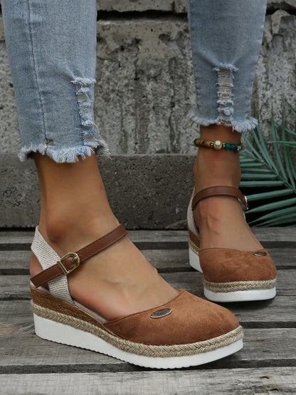 Chaussures Espadrilles Orthopédiques Élégantes Confortables à Bout Fermé pour Femmes – Chaussures d’Été de Soutien