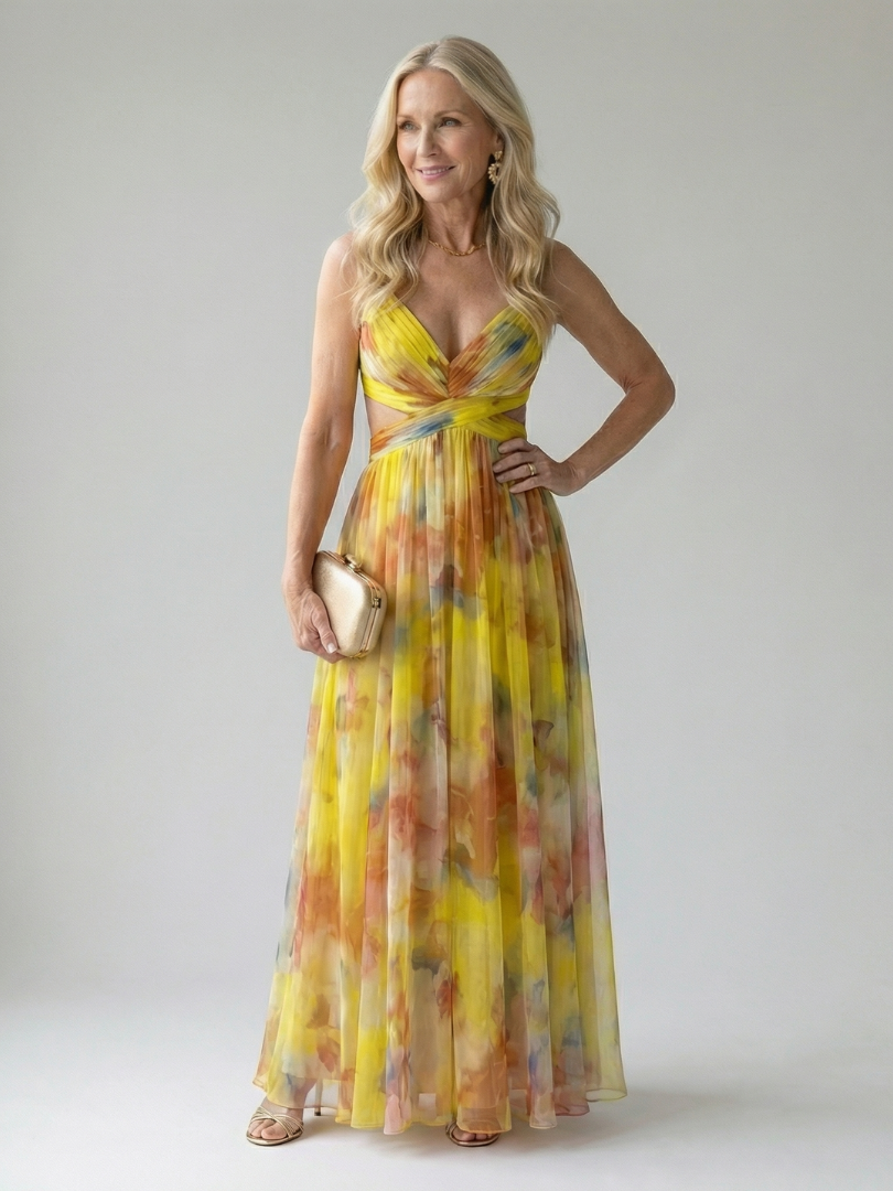Robe maxi femme cache-coeur fluide - Feminine et legere