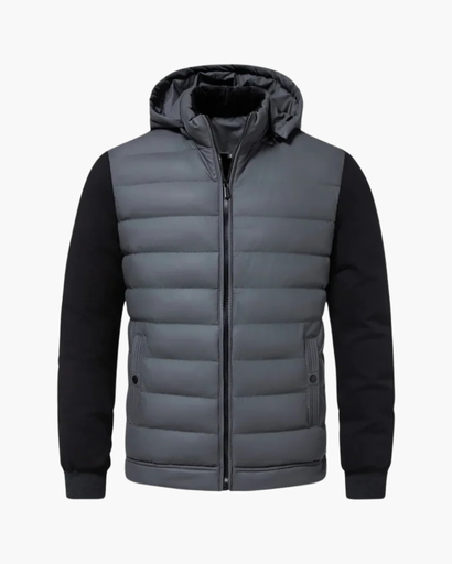 Giacca imbottita con cappuccio da uomo – Stile urbano e comfort termico