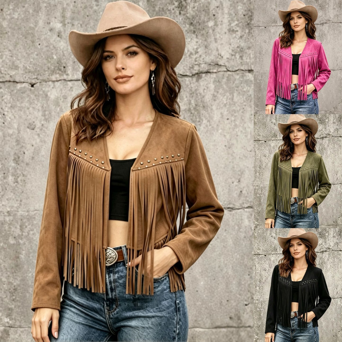 Cardigan lungo da donna con dettagli borchiati: trendy e confortevole
