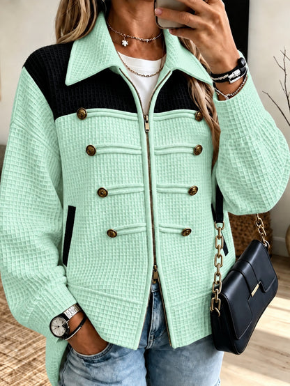 Veste femme casual a poches - Pratique et moderne