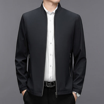 Veste légère homme à col montant et poches latérales – Bomber décontracté idéal pour le printemps et l'automne