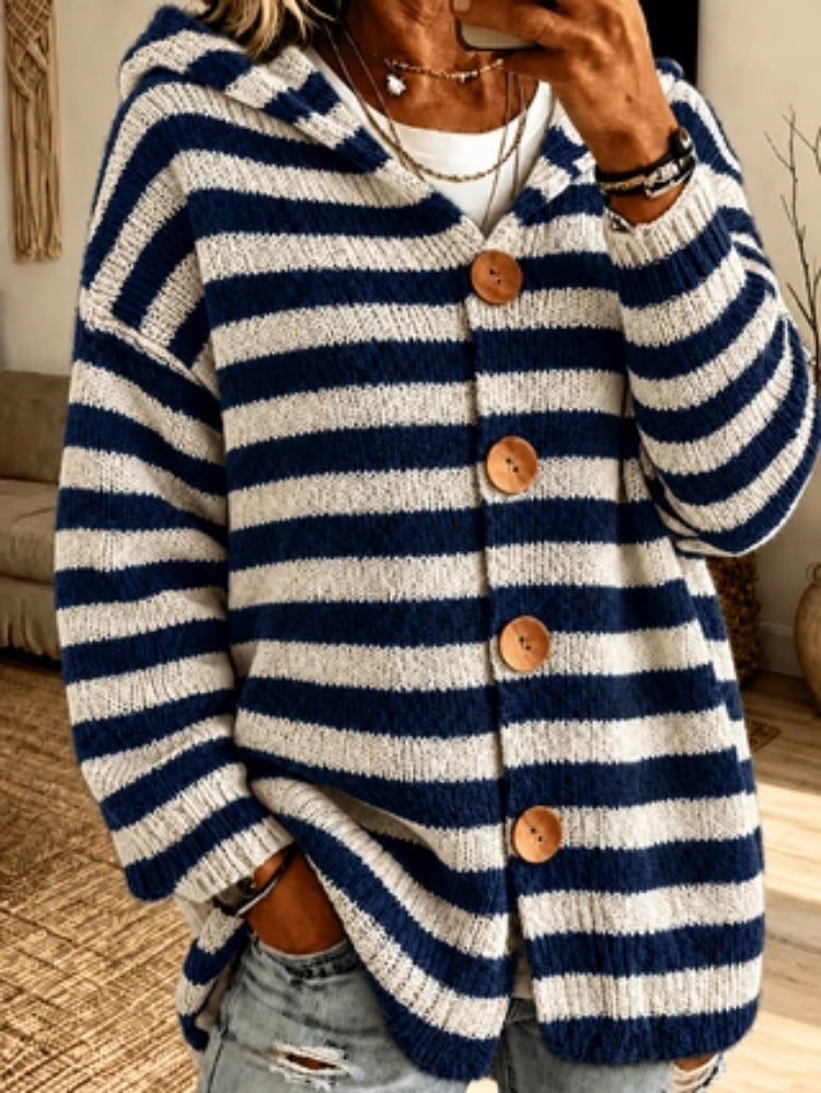 Pullover da donna a righe in maglia – Casual e moderno