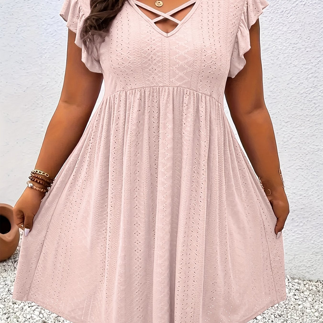 Mini robe décontractée à manches courtes – Parfaite pour les journées chaudes