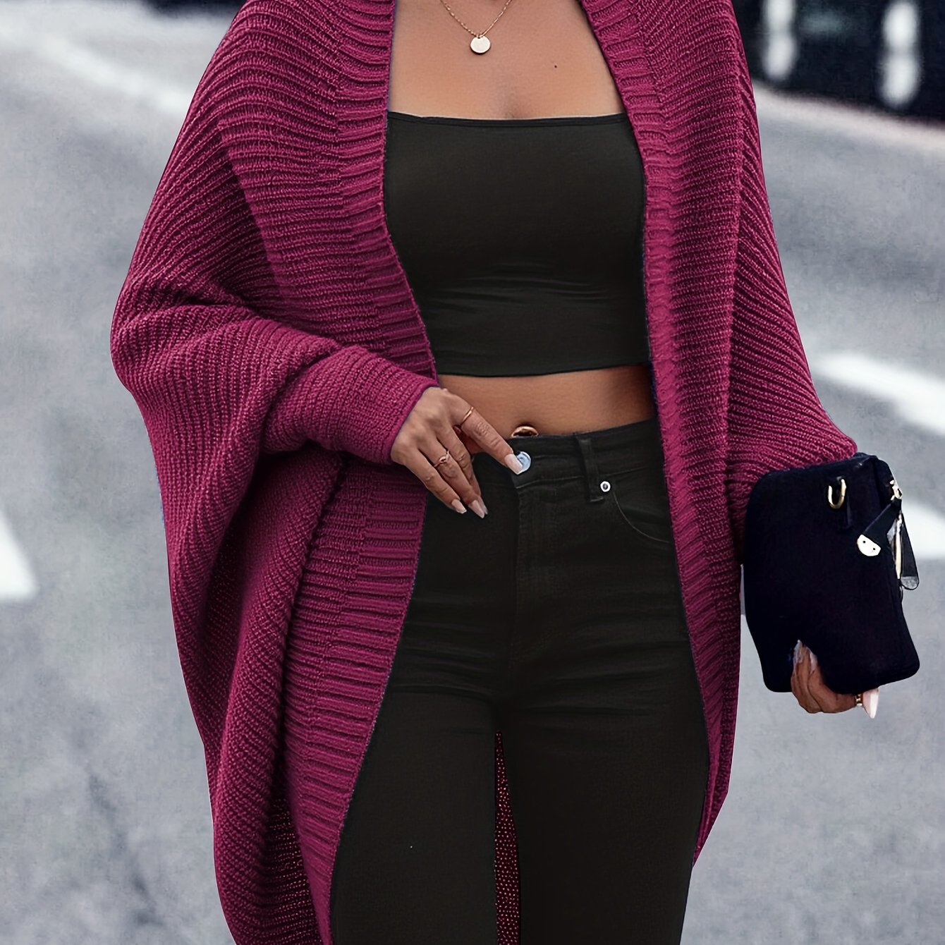 Oversized Knitted Women’s Vest – Cozy Casual Layering Style