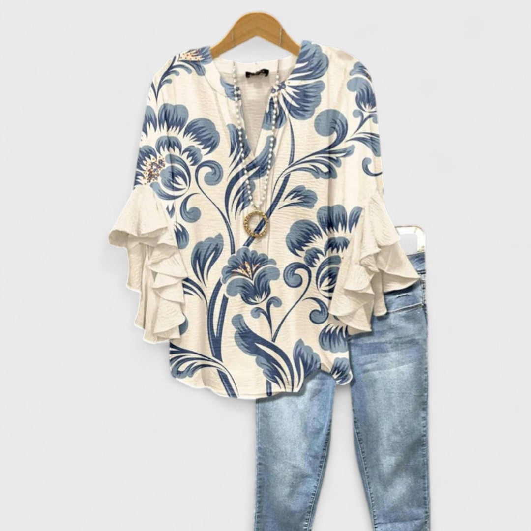 T-shirt femme leger imprime estival - Style casual frais et elegant