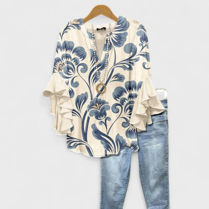 T-shirt femme leger imprime estival - Style casual frais et elegant