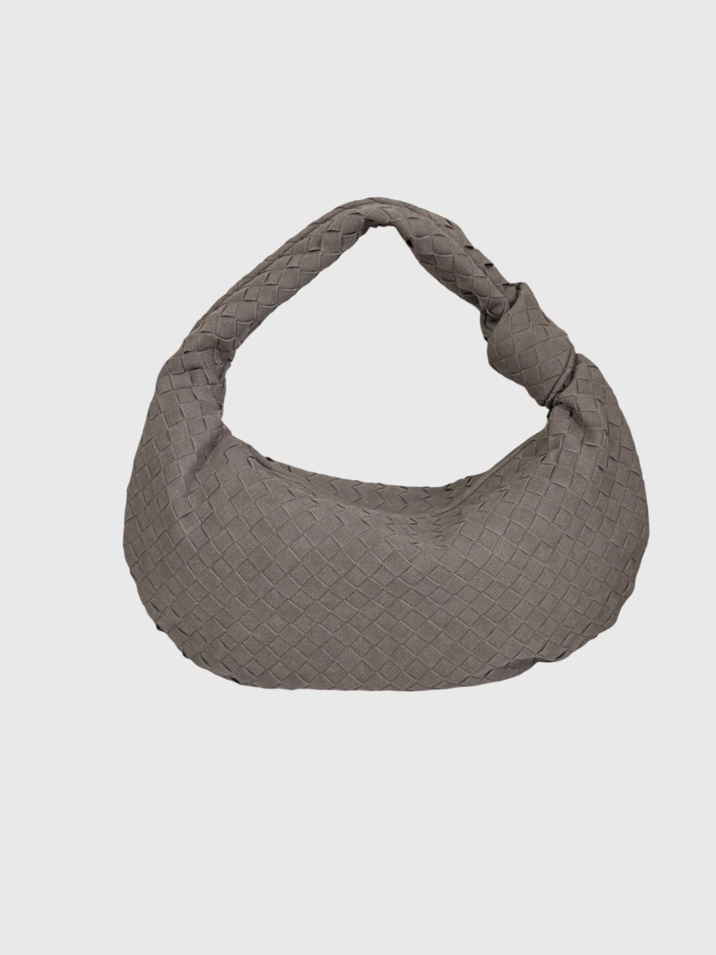 Sac Femme Moyen en Suédine Tressée – Style Élégant Noué au Quotidien