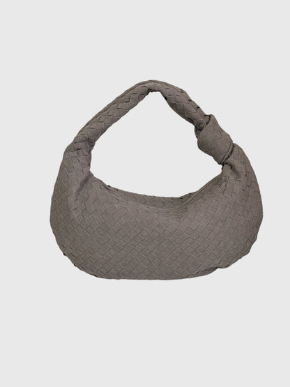 Sac Femme Moyen en Suédine Tressée – Style Élégant Noué au Quotidien