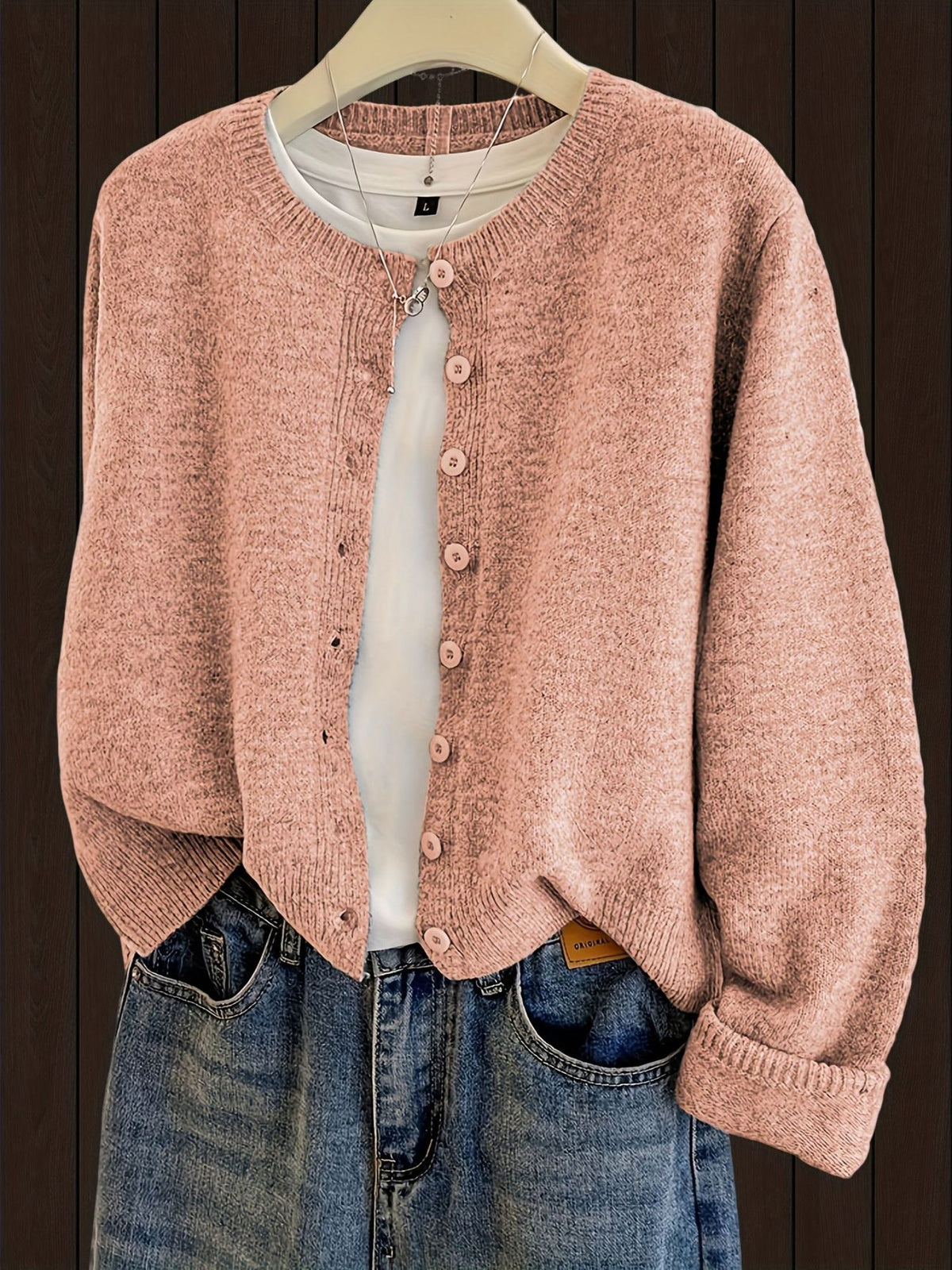 Cardigan court femme col rond - Doux et facile