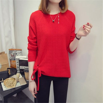 Women's oversized plus-size crew-neck sweater - Comfortable and versatile