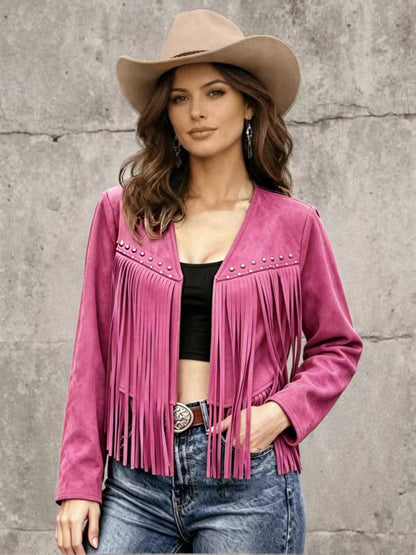 Cardigan lungo da donna con dettagli borchiati: trendy e confortevole