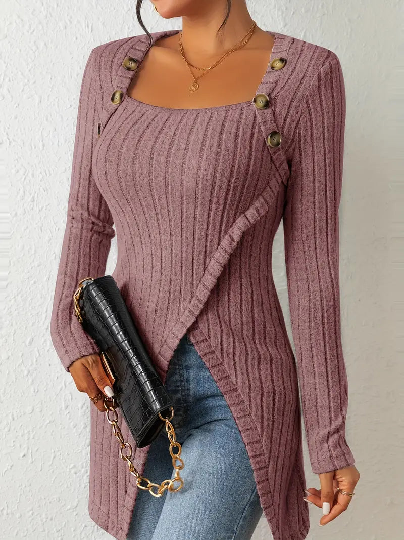 Top femme asymetrique cote a une epaule - Moderne et ajuste