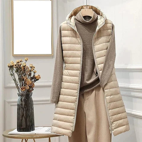 Manteau Long Sans Manches Sleeveless Elegance