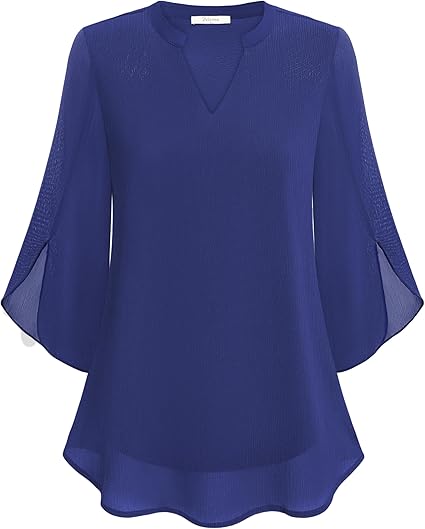 Blouse en Chiffon Élégante pour Femme – Haut Décontracté Coupe A-Line