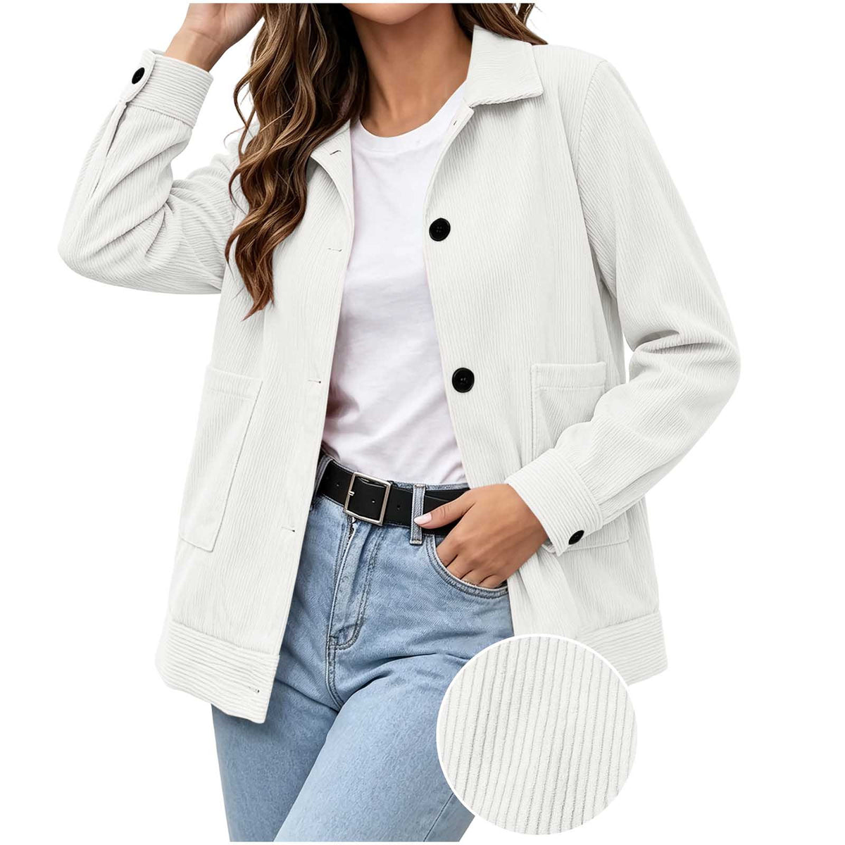 Giacca casual da donna con revers - Semplice e raffinata