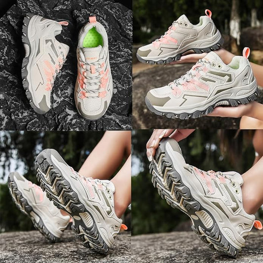 Chaussures de marche randonnée extérieures confortables, élégantes et robustes femmes – Chaussures légères raffinées pour sentiers et usage quotidien
