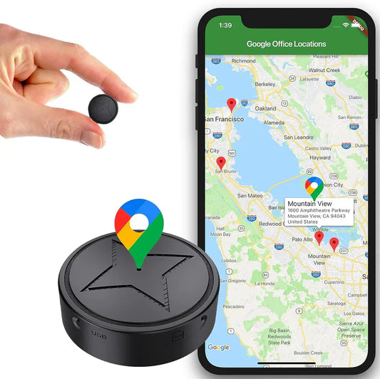 Mini Tracker GPS Compact avec Suivi en Temps Réel pour Voiture et Objets de Valeur – Balise GPS Étanche et Durable