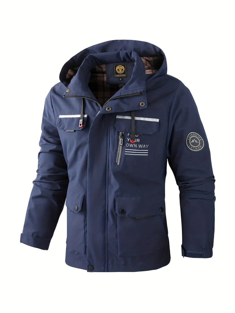 Veste Hivernale Imperméable à Capuche Hommes – Coupe-Vent Isolante Cargo veste