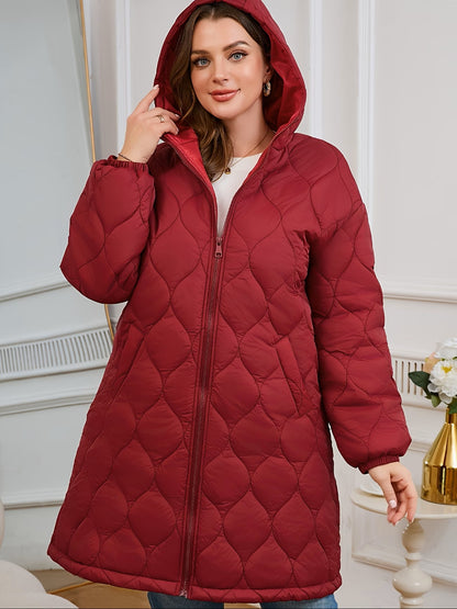 Cappotto trapuntato da donna di media lunghezza - Caldo e ampio