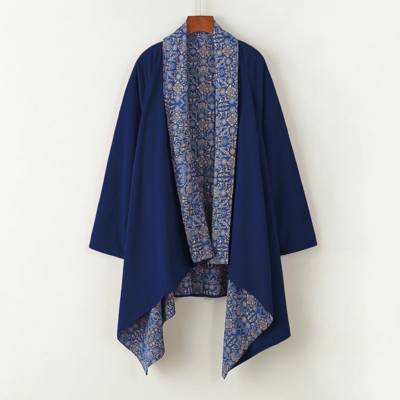 Veste femme en coton et lin style vintage decontracte