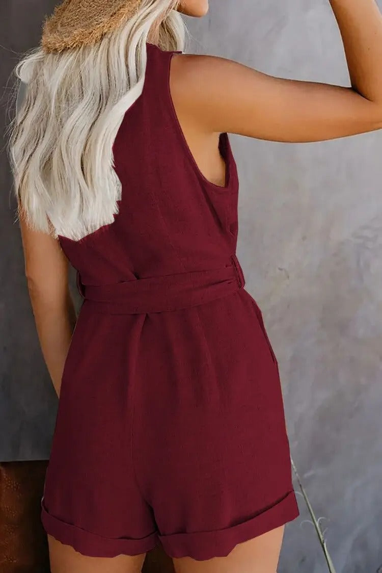Combishort femme avec poches - Decontracte et pratique