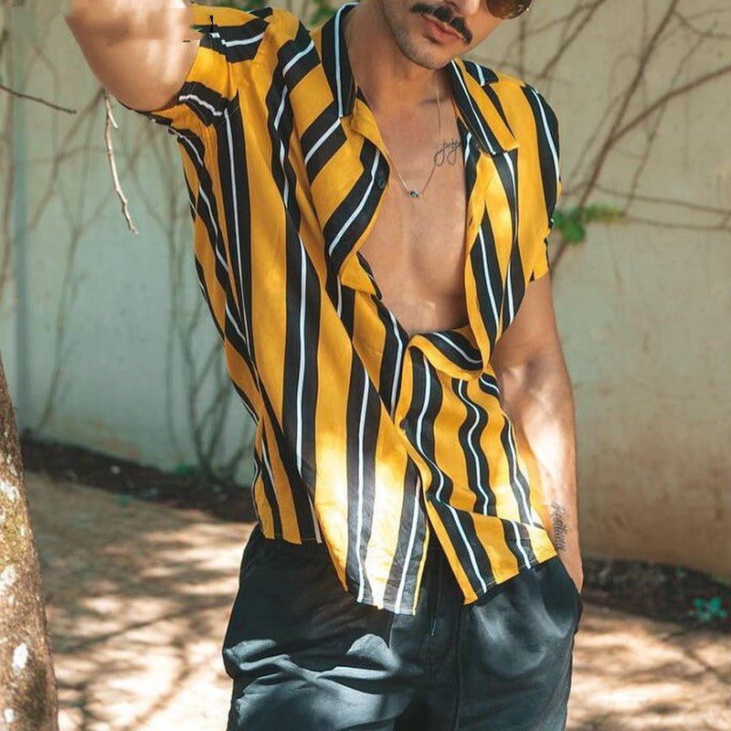 Chemise d’été décontractée premium pour homme – Chemise streetwear à manches courtes