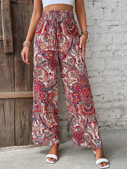 Pantalon Large Imprimé Femme