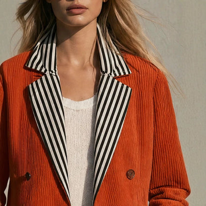 Women’s orange color-block jacket - Retro and original