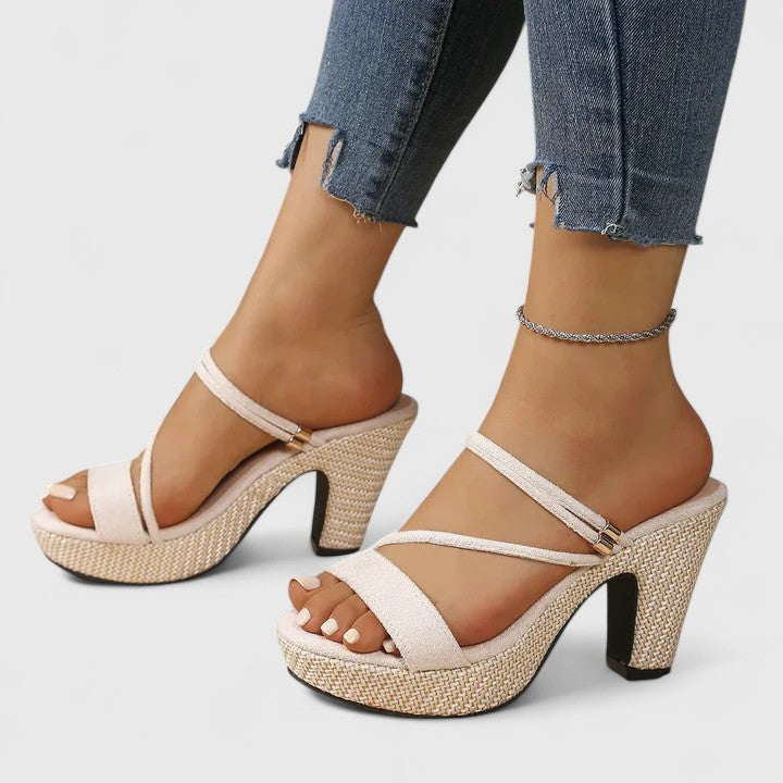 Sandales a talons femme a bride cheville - Elegantes et estivales