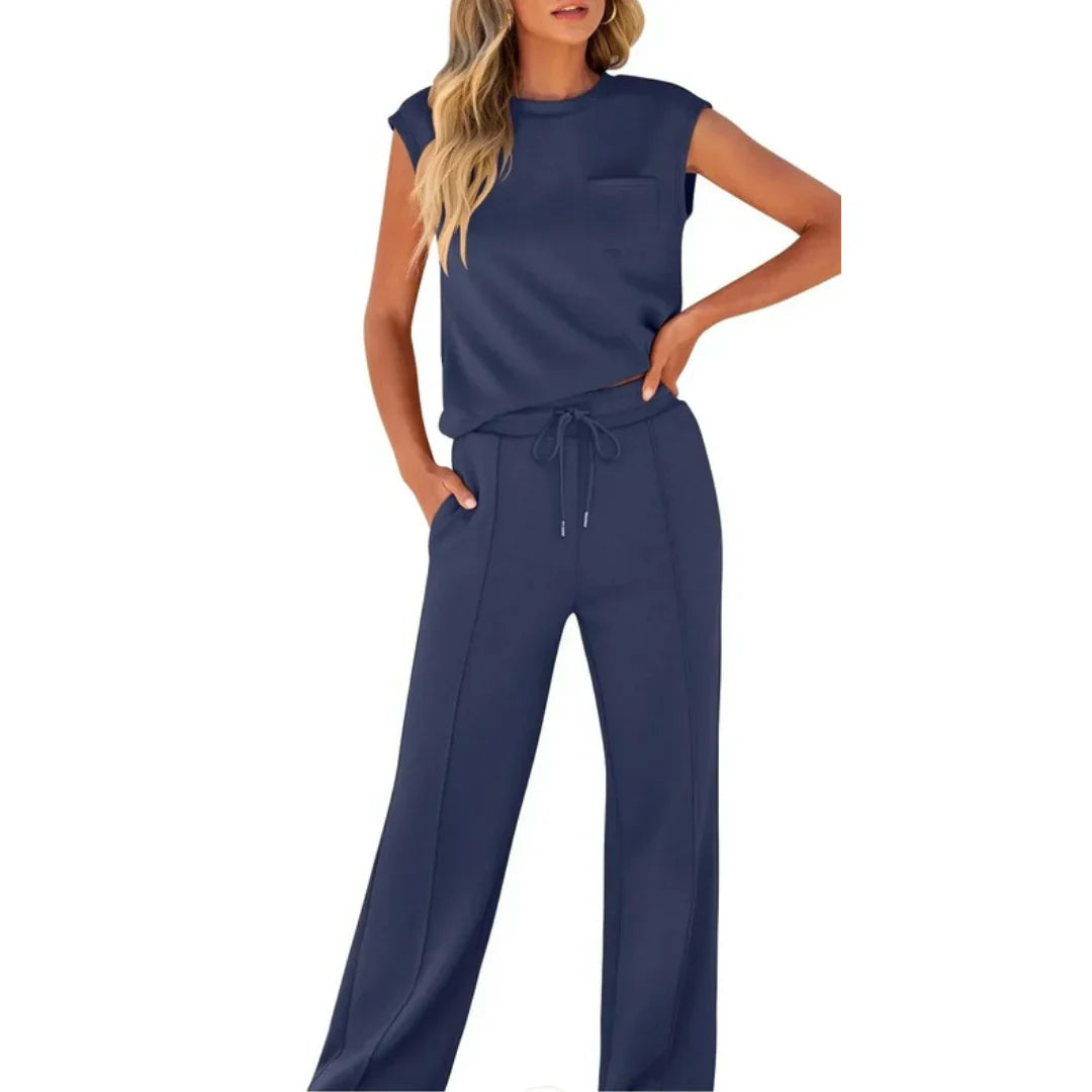 Women's Summer Relaxation Two-Piece Set - Soft and Comfortable