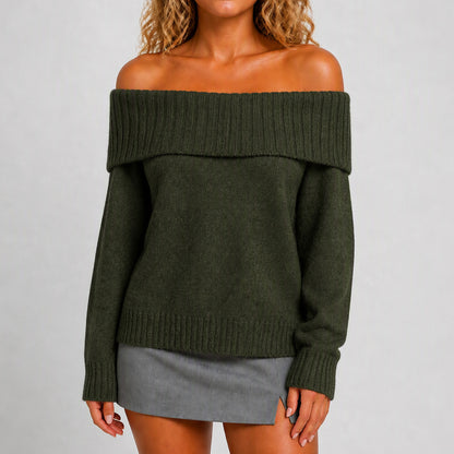 Pull femme manches longues maille unie - Doux et polyvalent