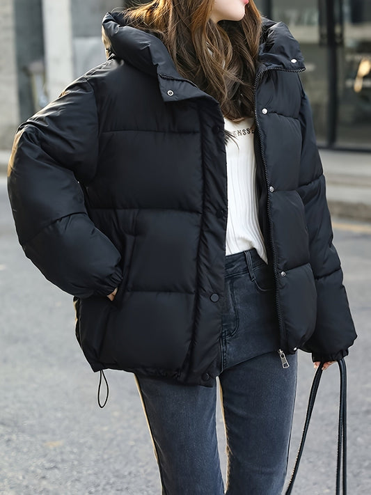 Veste matelassée légère à capuche pour femme – Vêtement d’hiver élégant