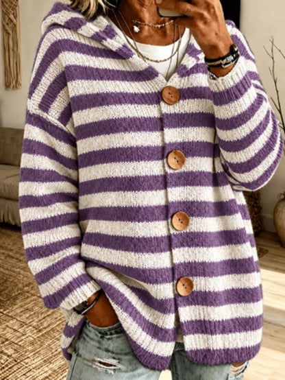Pullover da donna a righe in maglia – Casual e moderno