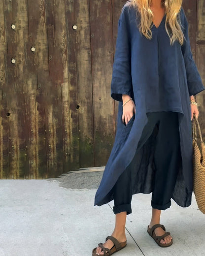 Ensemble Décontracté Tunique et Pantalon Femme – Tenue Légère Été