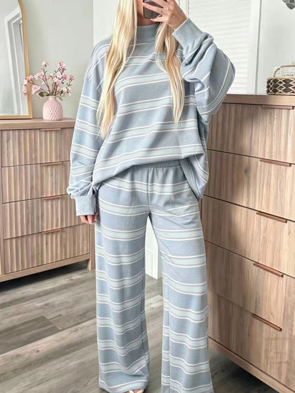 Completo casual da donna a righe - Coordinato e facile
