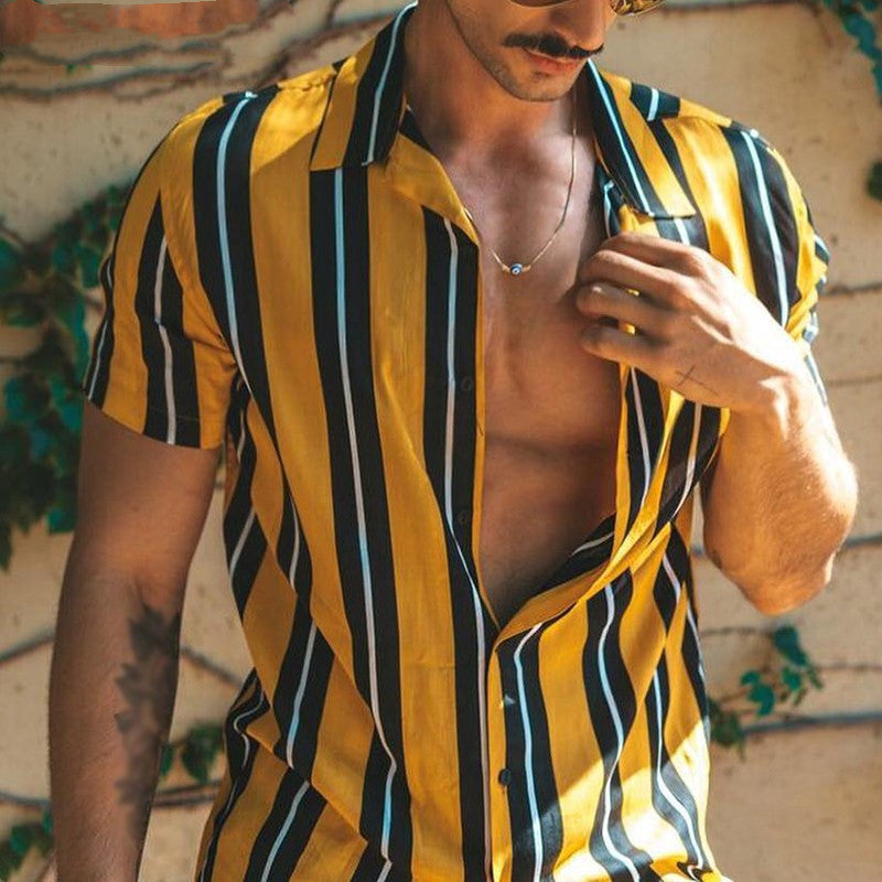 Chemise d’été décontractée premium pour homme – Chemise streetwear à manches courtes