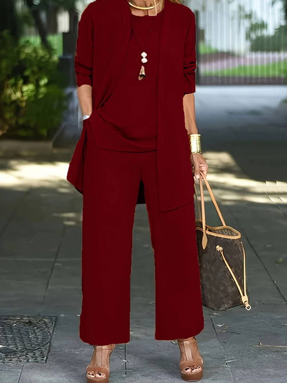 Elegant trois-pièces pantalon pour femme