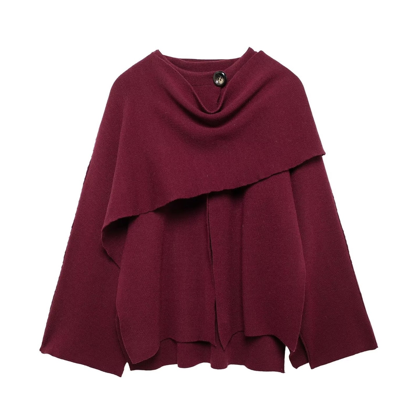 Cape Écharpe Élégante Femme – Manteau Asymétrique Oversize en Maille