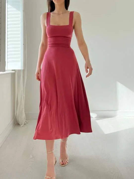 Robe midi réversible femme en bambou biologique – Robe confortable avec poches