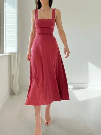 Robe midi réversible femme en bambou biologique – Robe confortable avec poches