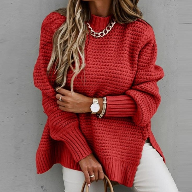 Women's knit sweater - Relaxed and comfortable long sleeves