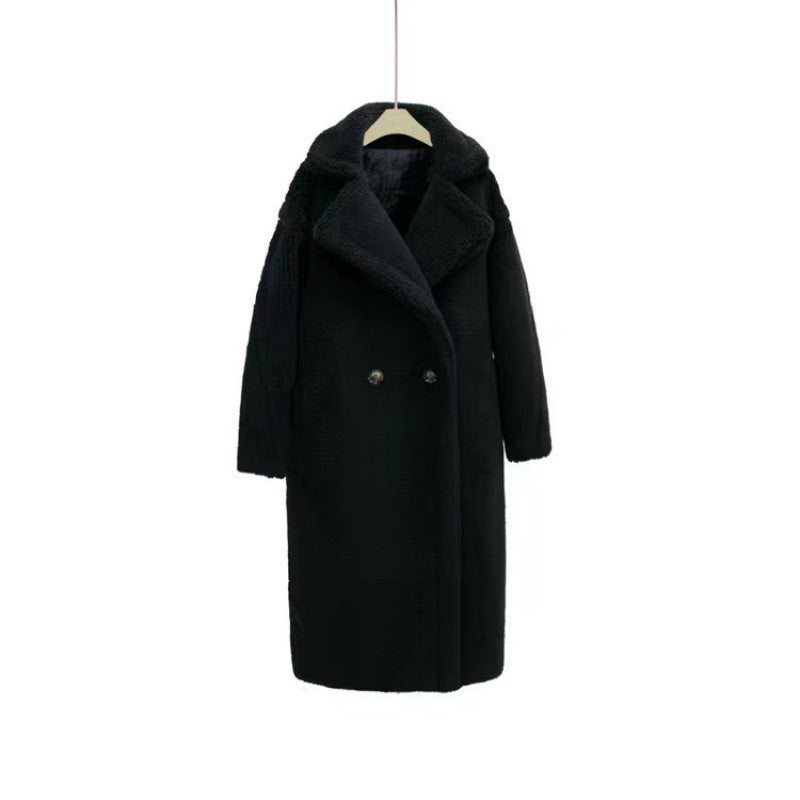 Premium long coat in imitation fur for women – Elegant and fluffy winter coat
