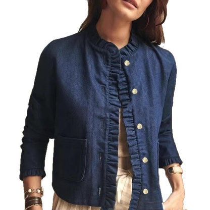 Women's workwear-style layered top - Retro and loose-fitting