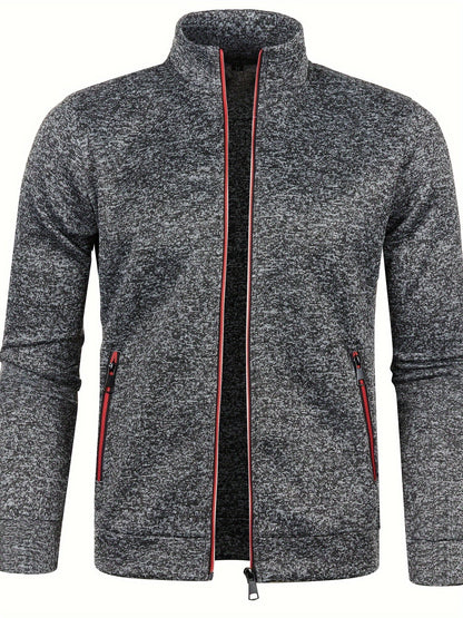 Comfortable men's zip-up cardigan - Warm and versatile