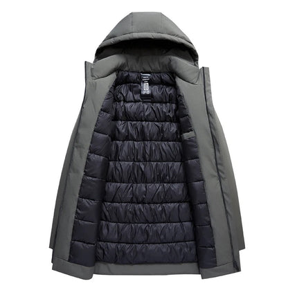 Parka Mi-Longue à Capuche pour Homme – Manteau d’Hiver Chaud