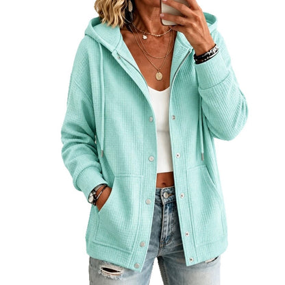 Cardigan da donna con cappuccio e coulisse - Casual e confortevole