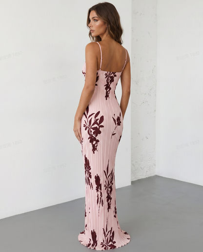 Robe maxi fleurie femme bustier twist - Fluide et raffinee